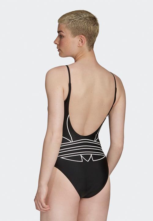 adidas Originals - Onepiece logo swimsuit - black & white