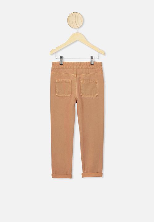 Cotton On - Blair tie front jean - brown 