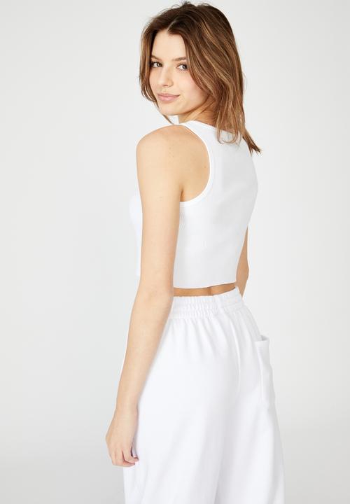Factorie - Button through tank - white