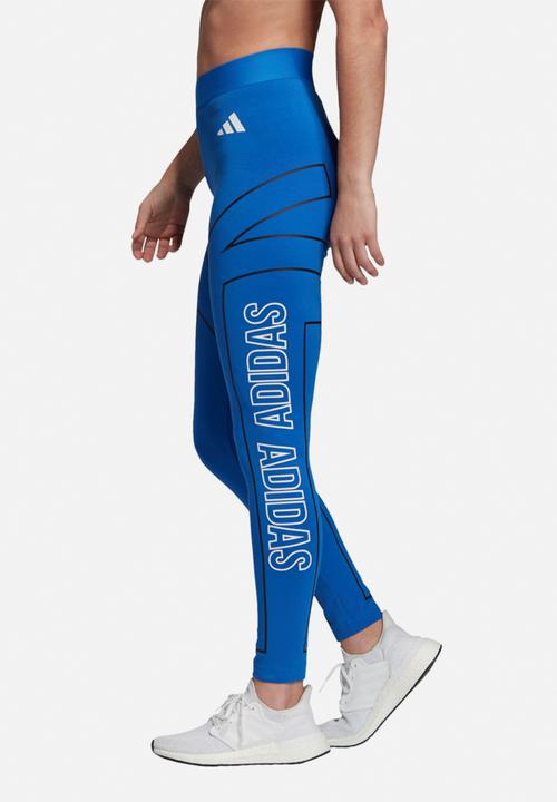 adidas Performance - Graphic tights - blue