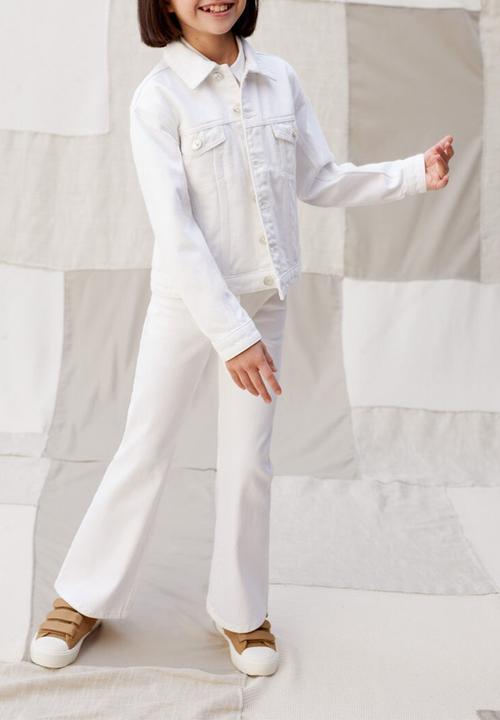 MANGO - Jeans flare - white
