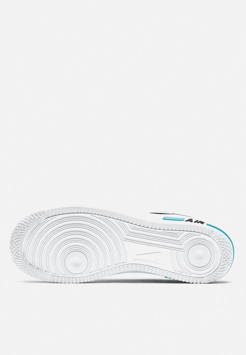 Nike - Air Force 1 react - white / black-astronomy blue-laser crimson