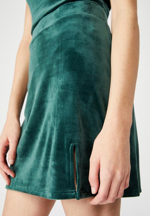 Factorie - Velvet  split skirt - ponderosa pine