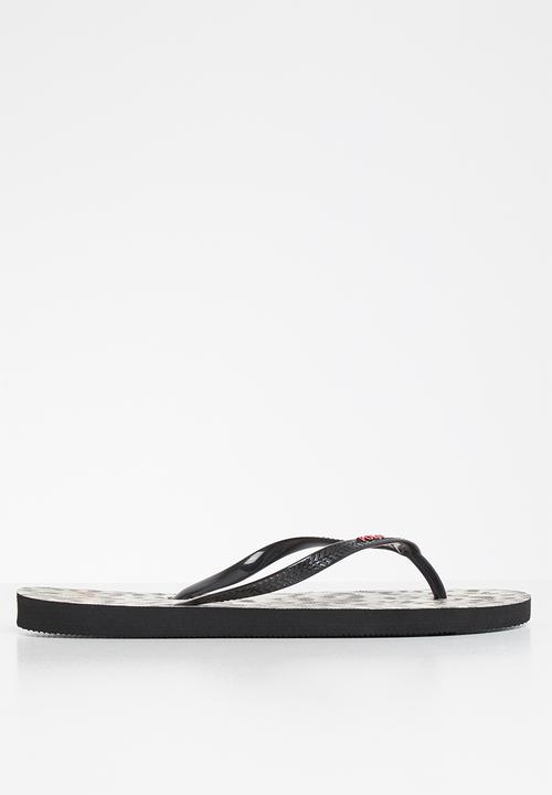POLO - Leopard flip flop - neutral & black