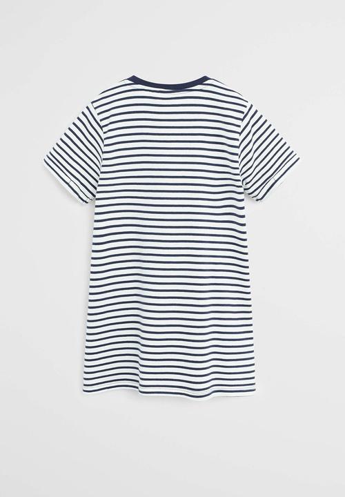 MANGO - Dress raya - navy & white 