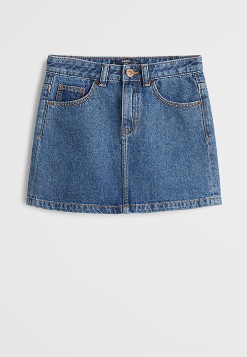 MANGO - Skirt sue  - blue 