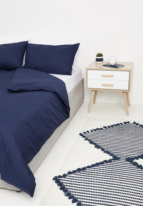 Sixth Floor - Polycotton duvet cover set - navy