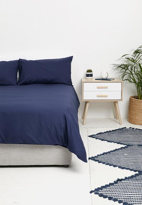 Sixth Floor - Polycotton duvet cover set - navy