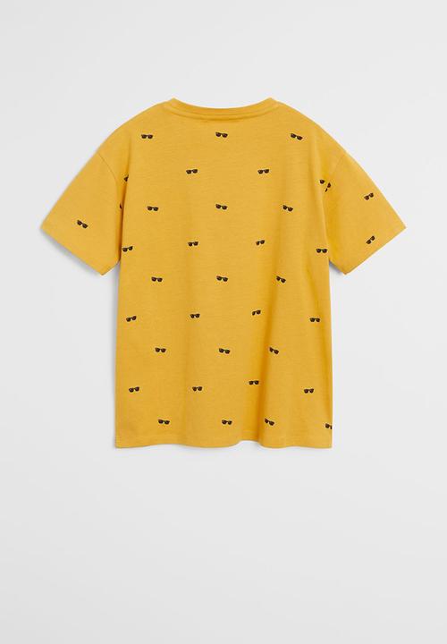 MANGO - T-shirt stamp  - yellow 