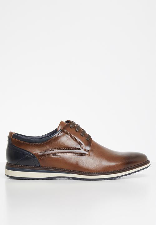 Gino Paoli - Two tone lace up unit sole - tan & blue 