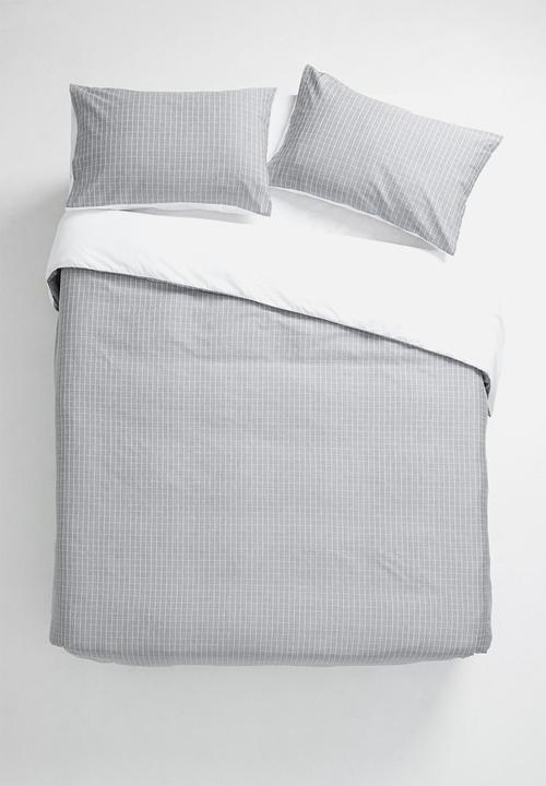 Sixth Floor - Yarn dye cotton duvet set - charcoal