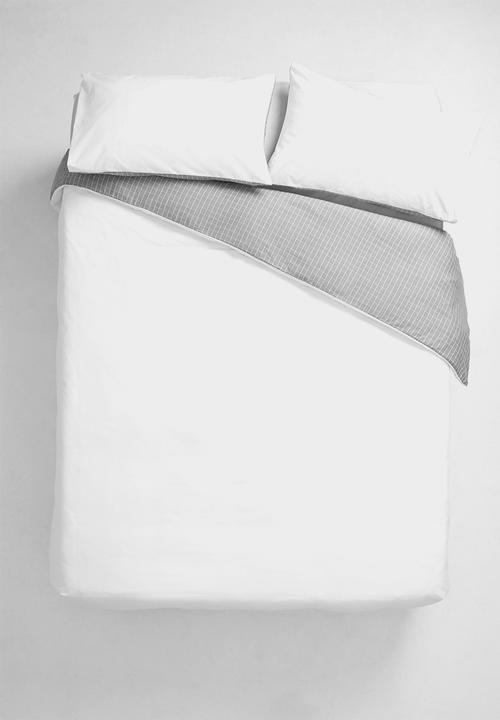 Sixth Floor - Yarn dye cotton duvet set - charcoal