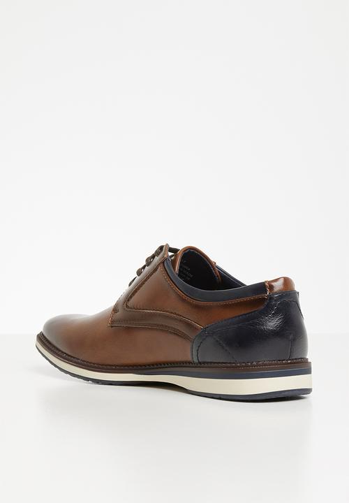 Gino Paoli - Two tone lace up unit sole - tan & blue 
