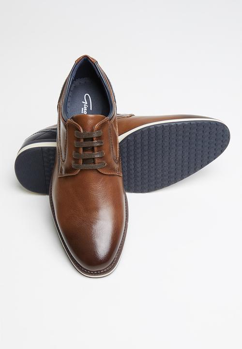 Gino Paoli - Two tone lace up unit sole - tan & blue 