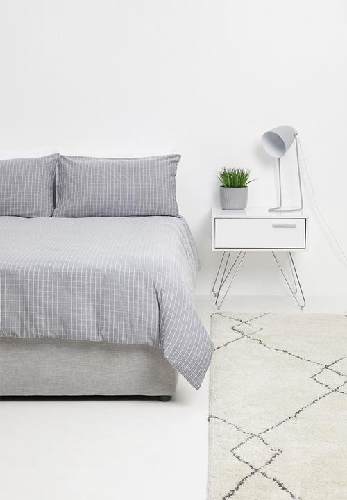 Sixth Floor - Yarn dye cotton duvet set - charcoal