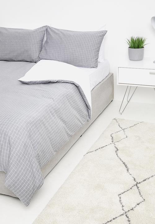 Sixth Floor - Yarn dye cotton duvet set - charcoal