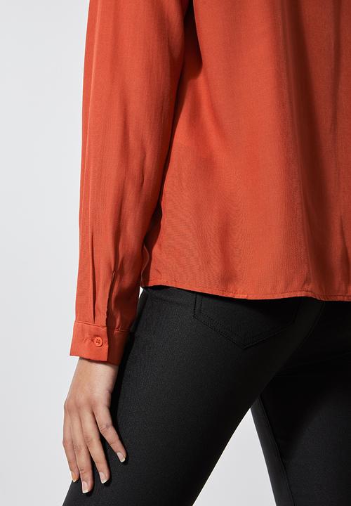 Superbalist - Pleat front shirt - rust