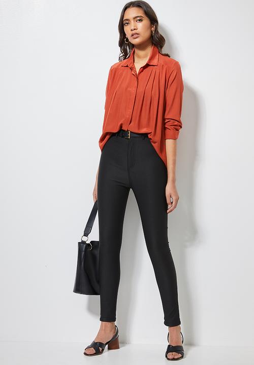 Superbalist - Pleat front shirt - rust