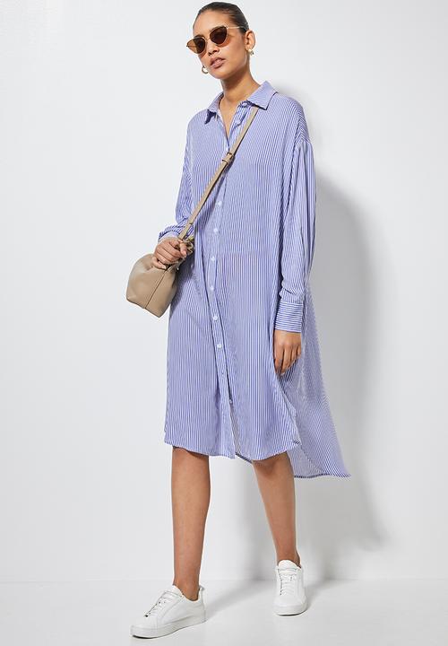Superbalist - Shirt dress - blue & white