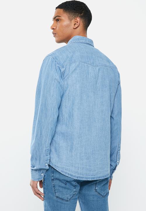 JEEP - Denim long sleeve shirt - stone