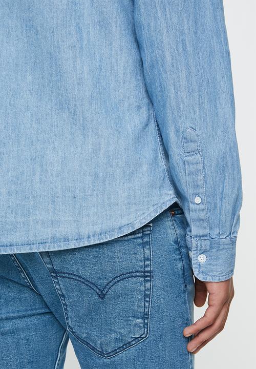 JEEP - Denim long sleeve shirt - stone