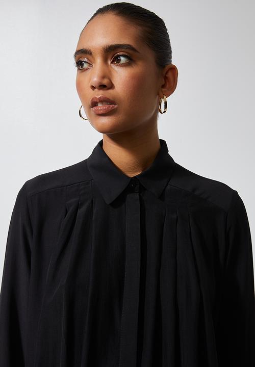 Superbalist - Pleat front shirt - black