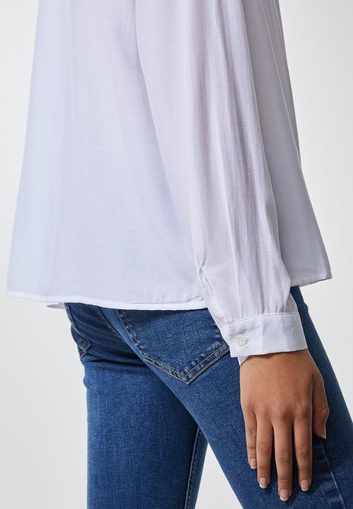 Superbalist - Pleat front shirt - white