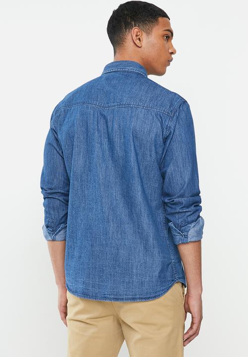JEEP - Dark denim long sleeve shirt - navy