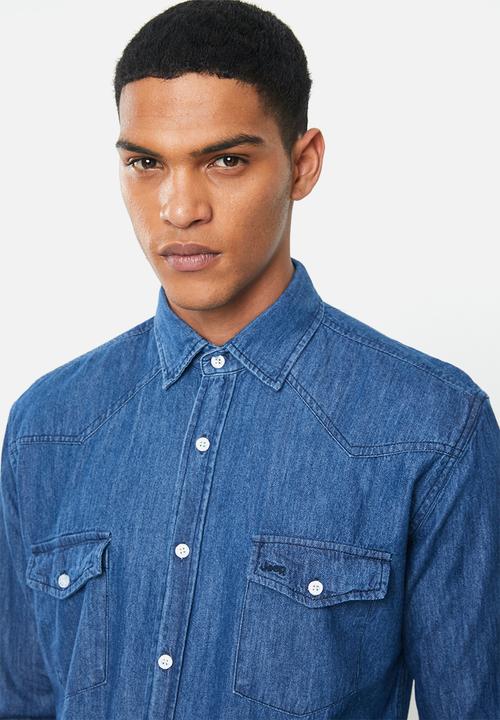 JEEP - Dark denim long sleeve shirt - navy
