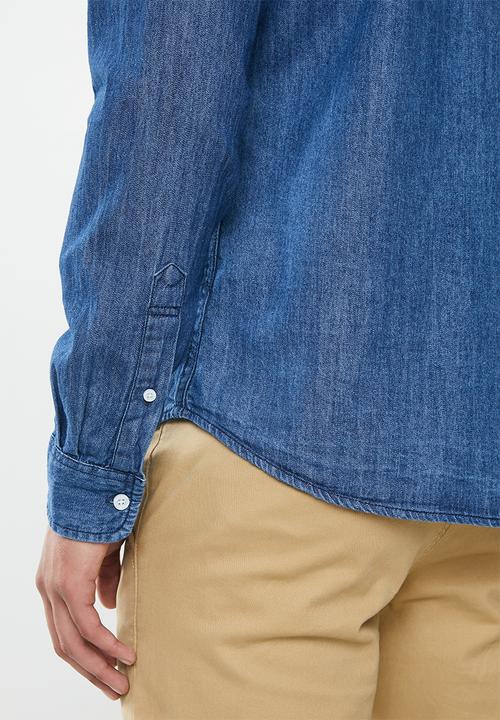 JEEP - Dark denim long sleeve shirt - navy