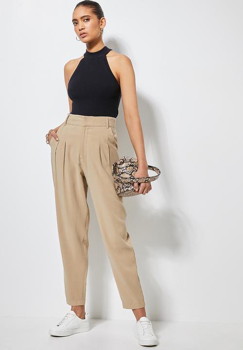 Superbalist - Premium tapered trousers - stone