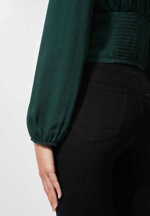 Superbalist - V-neck button down blouse - emerald