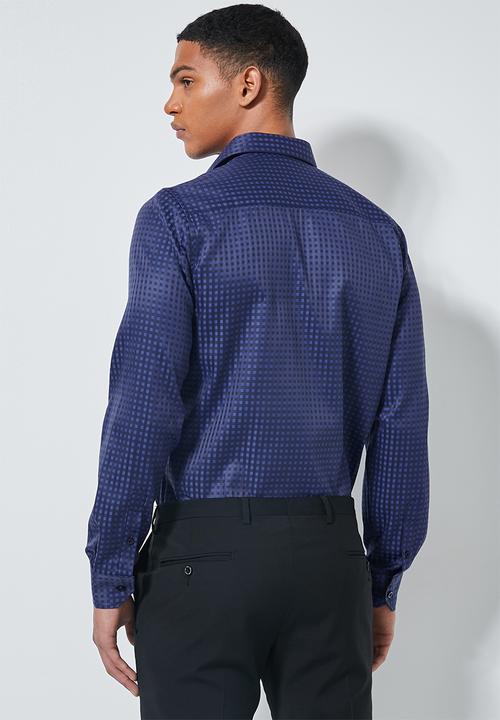 Superbalist - Jos slim fit long sleeve shirt - royal blue