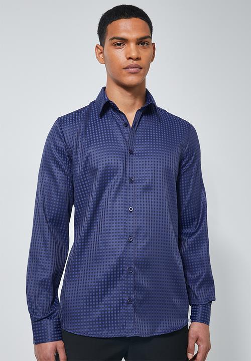 Superbalist - Jos slim fit long sleeve shirt - royal blue