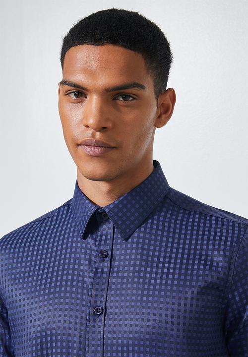 Superbalist - Jos slim fit long sleeve shirt - royal blue