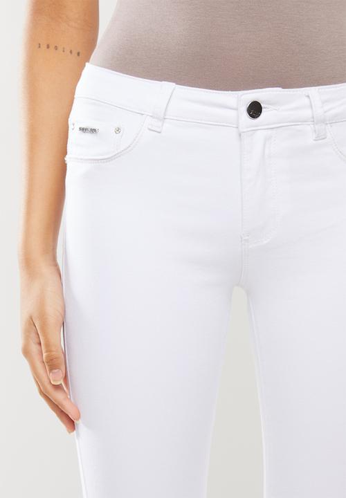 SISSY BOY - Stretch denim jon jon skinny - white