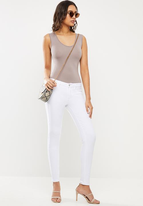 SISSY BOY - Stretch denim jon jon skinny - white