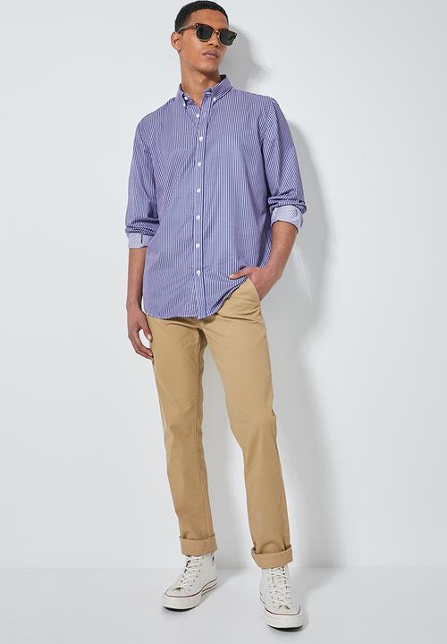 Superbalist - Barber regular fit long sleeve shirt - navy
