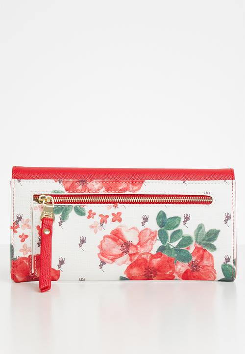 POLO - Freedom floral clutch purse - red