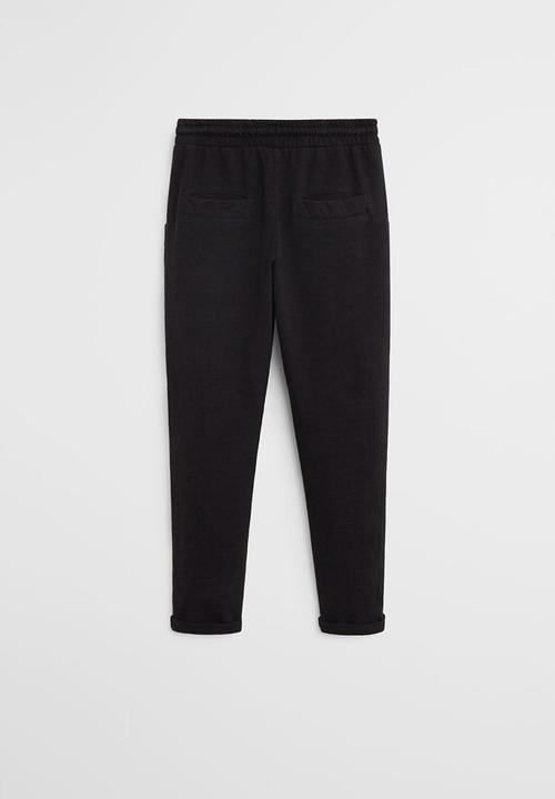 MANGO - Trousers sluby - black