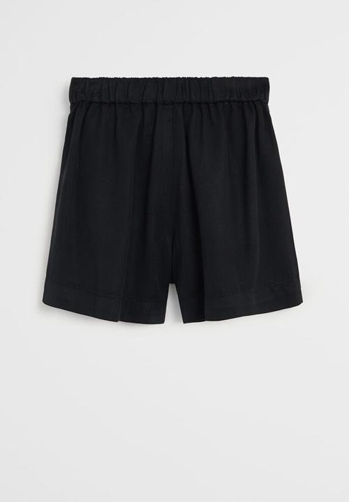 MANGO - Shorts line - black