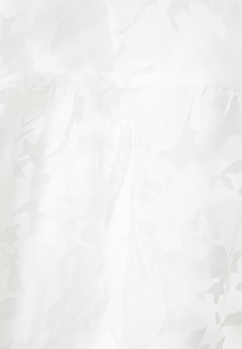 VELVET - Organza burn out tiered midi dress - ivory