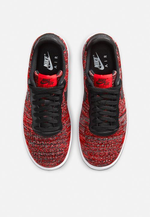 Nike - Air Force 1 flyknit 2.0 - University Red/Black/Wolf Grey/White 