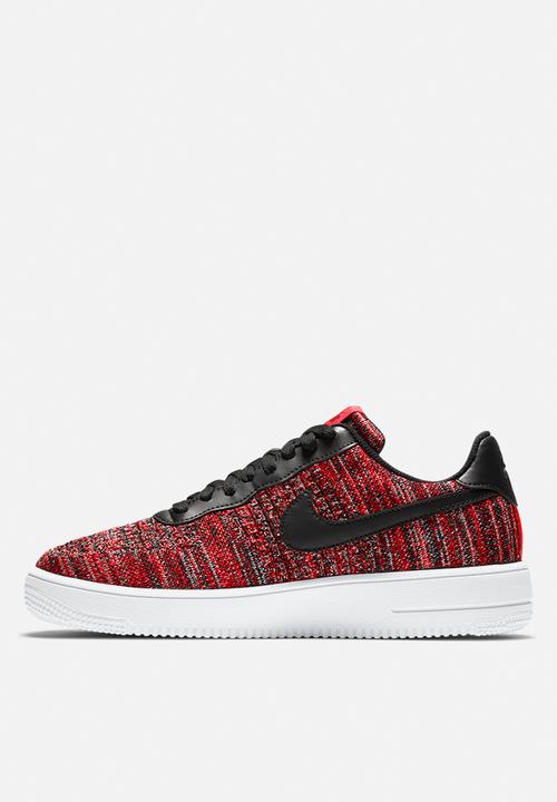 Nike - Air Force 1 flyknit 2.0 - University Red/Black/Wolf Grey/White 