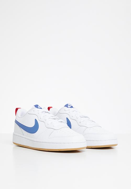 Nike - Nike court borough low 2 - white/pacific blue-university red