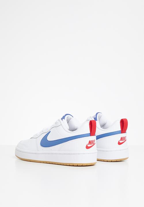 Nike - Nike court borough low 2 - white/pacific blue-university red