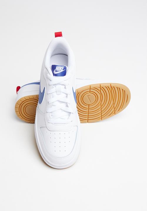 Nike - Nike court borough low 2 - white/pacific blue-university red