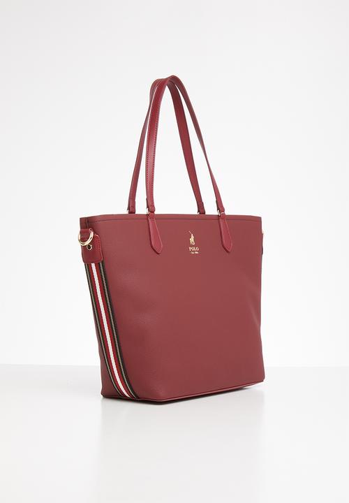 POLO - Synthetic tote bag - burgundy