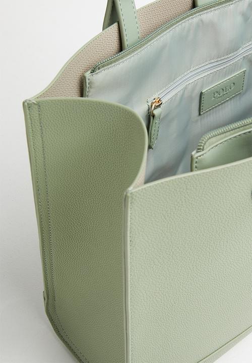 POLO - Synthetic e/w tote bag - green