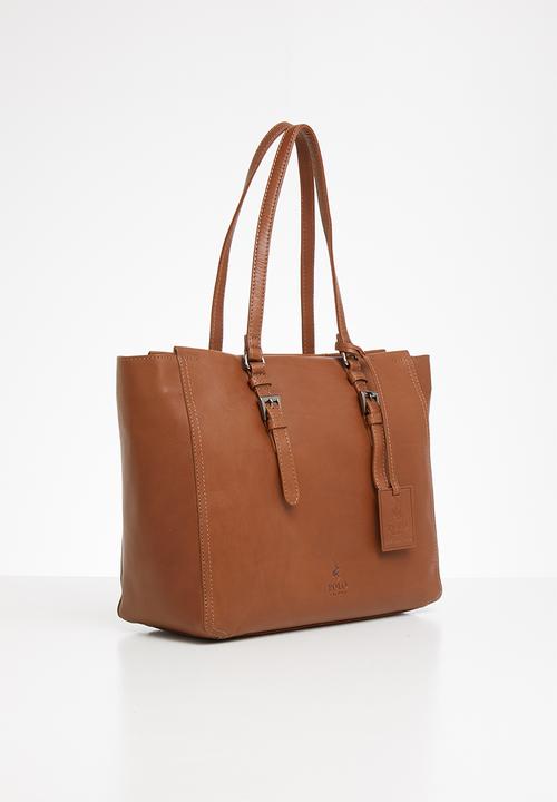 POLO - Vega leather tote - brown